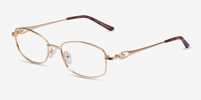Maggie Gold MetalEyeglass Frames from EyeBuyDirect, Angle View