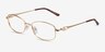 Maggie Gold MetalEyeglass Frames from EyeBuyDirect, Angle View