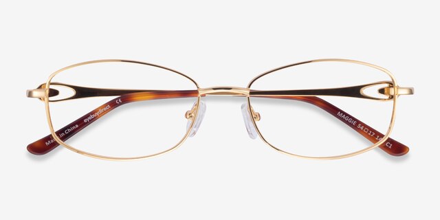 Maggie Gold MetalEyeglass Frames from EyeBuyDirect, Closed View