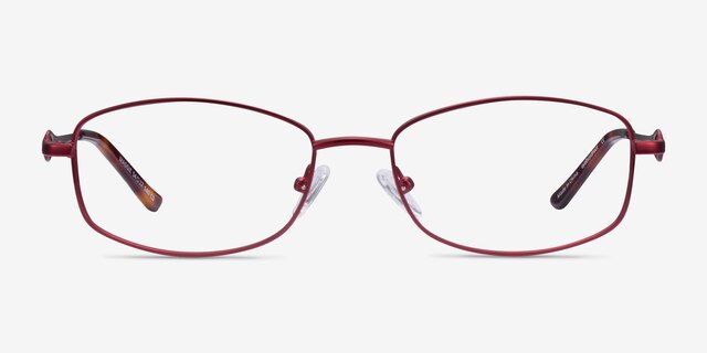 Maggie Burgundy MetalEyeglass Frames from EyeBuyDirect, Front View