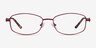 Maggie Burgundy MetalEyeglass Frames from EyeBuyDirect, Front View