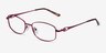 Maggie Burgundy MetalEyeglass Frames from EyeBuyDirect, Angle View