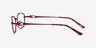 Maggie Burgundy MetalEyeglass Frames from EyeBuyDirect, Side View