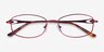 Maggie Burgundy MetalEyeglass Frames from EyeBuyDirect, Closed View