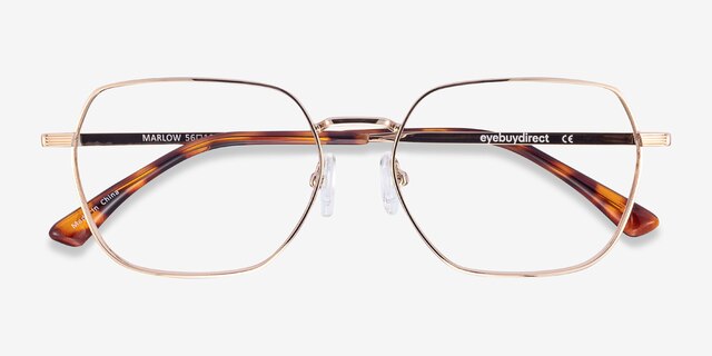 Marlow Gold MetalEyeglass Frames from EyeBuyDirect, Closed View