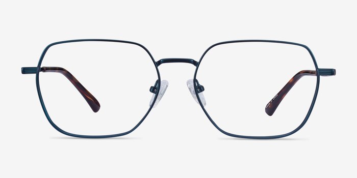 Marlow Navy Metal Eyeglass Frames from EyeBuyDirect