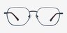 Marlow Navy MetalEyeglass Frames from EyeBuyDirect, Front View