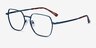 Marlow Navy MetalEyeglass Frames from EyeBuyDirect, Angle View