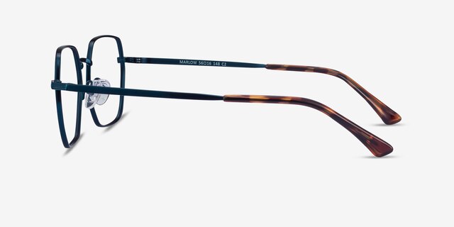 Marlow Navy MetalEyeglass Frames from EyeBuyDirect, Side View