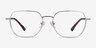 Marlow Silver MetalEyeglass Frames from EyeBuyDirect, Front View