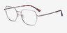 Marlow Silver MetalEyeglass Frames from EyeBuyDirect, Angle View