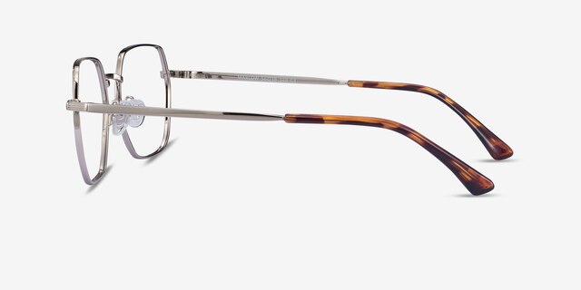 Marlow Silver MetalEyeglass Frames from EyeBuyDirect, Side View