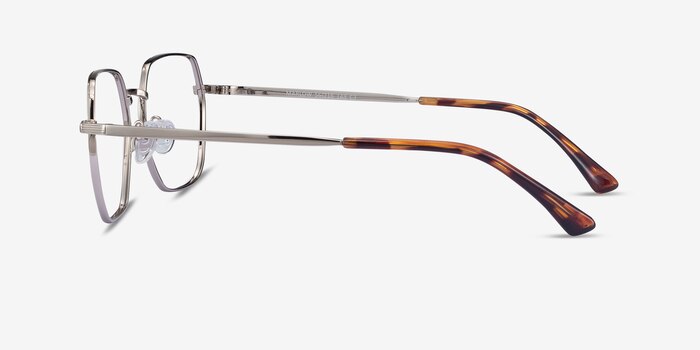Marlow Silver Metal Eyeglass Frames from EyeBuyDirect