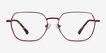Marlow Red MetalEyeglass Frames from EyeBuyDirect, Front View