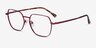 Marlow Red MetalEyeglass Frames from EyeBuyDirect, Angle View