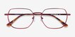 Marlow Red MetalEyeglass Frames from EyeBuyDirect, Closed View