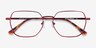 Marlow Red MetalEyeglass Frames from EyeBuyDirect, Closed View