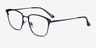 Karter Navy MetalEyeglass Frames from EyeBuyDirect, Angle View