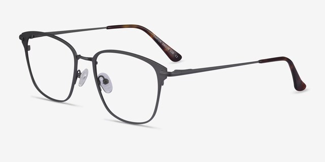 Karter Gray MetalEyeglass Frames from EyeBuyDirect, Angle View