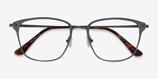 Karter Gray MetalEyeglass Frames from EyeBuyDirect, Closed View