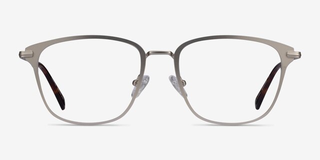 Karter Silver MetalEyeglass Frames from EyeBuyDirect, Front View