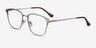 Karter Silver MetalEyeglass Frames from EyeBuyDirect, Angle View