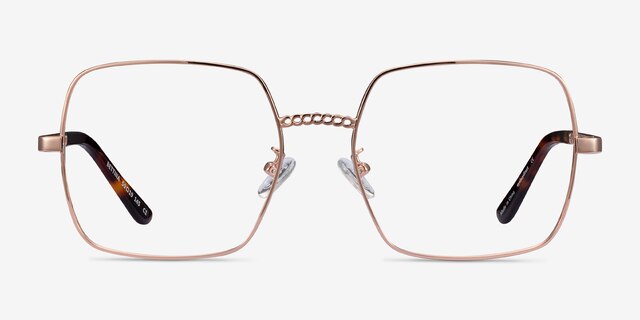 Bettina Rose Gold MetalEyeglass Frames from EyeBuyDirect, Front View