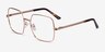 Bettina Rose Gold MetalEyeglass Frames from EyeBuyDirect, Angle View