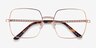 Bettina Rose Gold MetalEyeglass Frames from EyeBuyDirect, Closed View