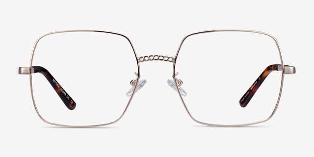 Bettina Silver MetalEyeglass Frames from EyeBuyDirect, Front View