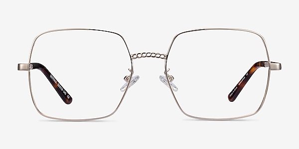 Bettina Silver Metal Eyeglass Frames