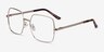 Bettina Silver MetalEyeglass Frames from EyeBuyDirect, Angle View