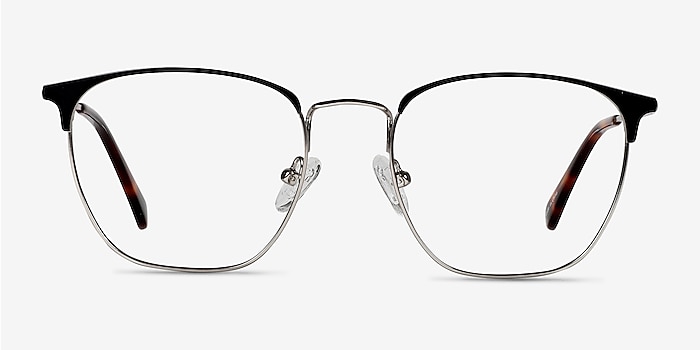 Codex Black Silver Metal Eyeglass Frames from EyeBuyDirect