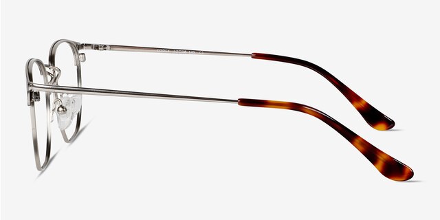 Codex Black Silver MetalEyeglass Frames from EyeBuyDirect, Side View