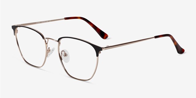 Codex Black Gold MetalEyeglass Frames from EyeBuyDirect, Angle View