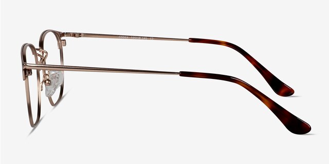 Codex Black Gold MetalEyeglass Frames from EyeBuyDirect, Side View