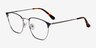 Codex Blue Silver MetalEyeglass Frames from EyeBuyDirect, Angle View