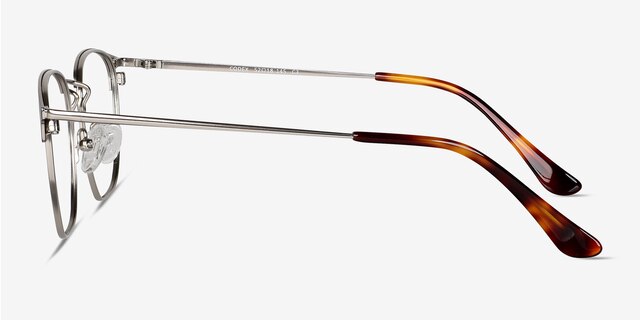 Codex Blue Silver MetalEyeglass Frames from EyeBuyDirect, Side View
