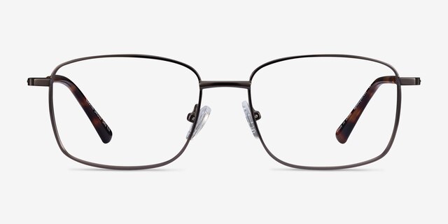 Costin Dark Gunmetal MetalEyeglass Frames from EyeBuyDirect, Front View