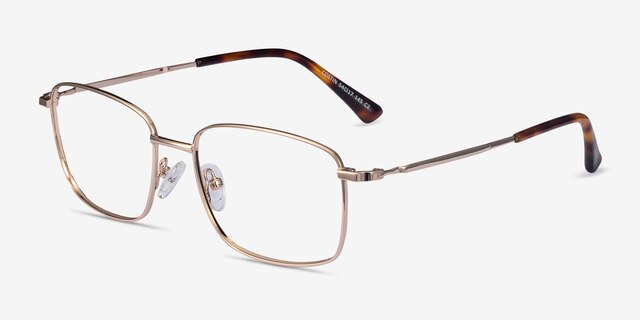 Costin Gold MetalEyeglass Frames from EyeBuyDirect, Angle View
