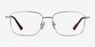 Costin Silver MetalEyeglass Frames from EyeBuyDirect, Front View