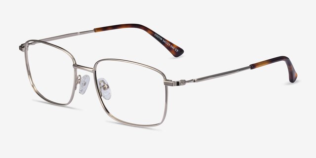 Costin Silver MetalEyeglass Frames from EyeBuyDirect, Angle View