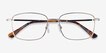 Costin Silver MetalEyeglass Frames from EyeBuyDirect, Closed View