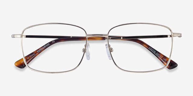 Costin Silver MetalEyeglass Frames from EyeBuyDirect, Closed View