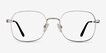 Index Silver Black MetalEyeglass Frames from EyeBuyDirect, Front View
