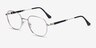 Index Silver Black MetalEyeglass Frames from EyeBuyDirect, Angle View