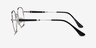 Index Silver Black MetalEyeglass Frames from EyeBuyDirect, Side View