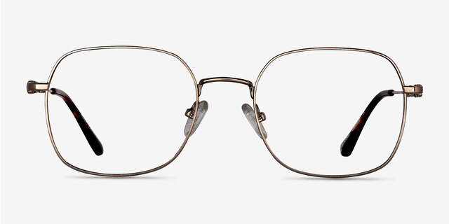 Index Gold Tortoise MetalEyeglass Frames from EyeBuyDirect, Front View