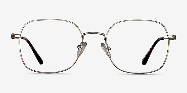 Index Gold Tortoise Metal Eyeglass Frames
