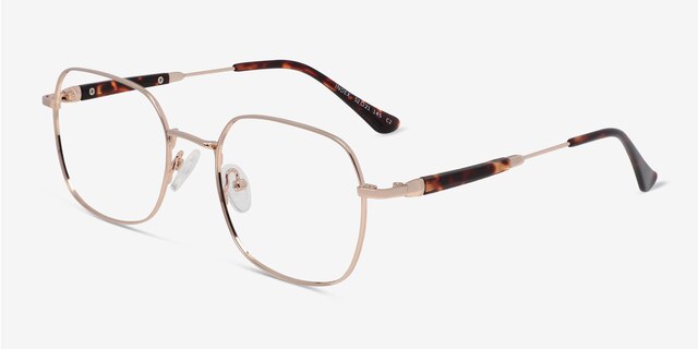 Index Gold Tortoise MetalEyeglass Frames from EyeBuyDirect, Angle View
